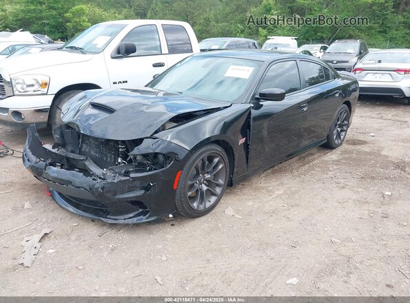 2C3CDXGJ4LH207598 2020 DODGE CHARGER Black Przód lewy