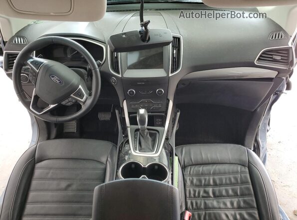 2FMPK4J94JBC05877 2018 FORD EDGE Blue Widok deski rozdzielczej