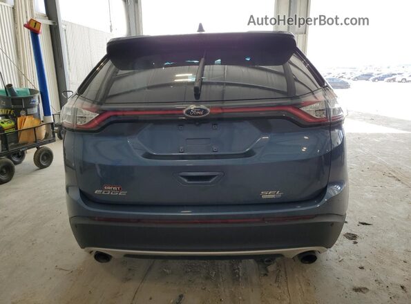 2FMPK4J94JBC05877 2018 FORD EDGE Blue Widok z tyłu