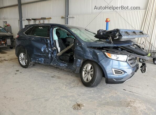 2FMPK4J94JBC05877 2018 FORD EDGE Blue Przód prawy