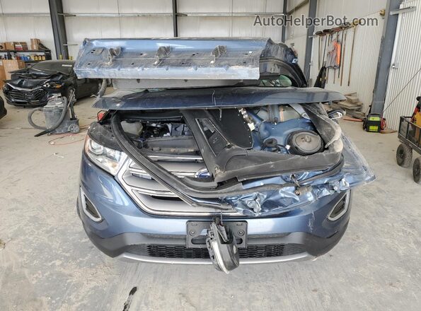 2FMPK4J94JBC05877 2018 FORD EDGE Blue Widok z przodu