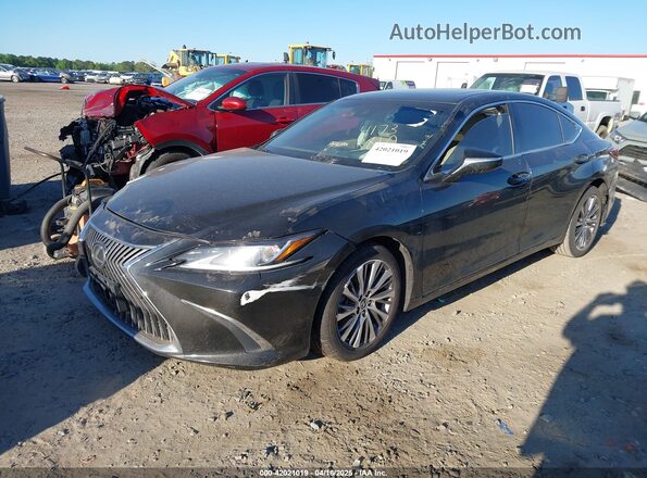 58ADZ1B14LU059072 2020 LEXUS ES 350 Black Առջևի ձախ երեք քառորդ տեսարան