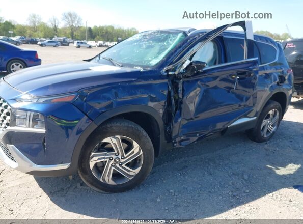 5NMS2DAJ6MH346559 2021 HYUNDAI SANTA FE Dark Blue წინა მარცხენა ხედი სამი მეოთხედიდან