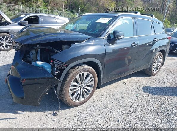 5TDFZRBH3MS133216 2021 TOYOTA HIGHLANDER Black Vista tres cuartos delantera izquierda