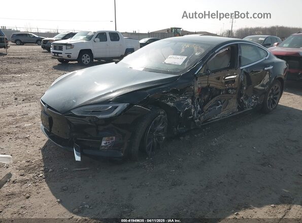 5YJSA1E23LF409184 2020 TESLA MODEL S Black Передня ліва чверть
