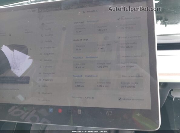 7SAYGDEE7SF287094 2025 TESLA MODEL Y Gray Widok tylnych siedzeń