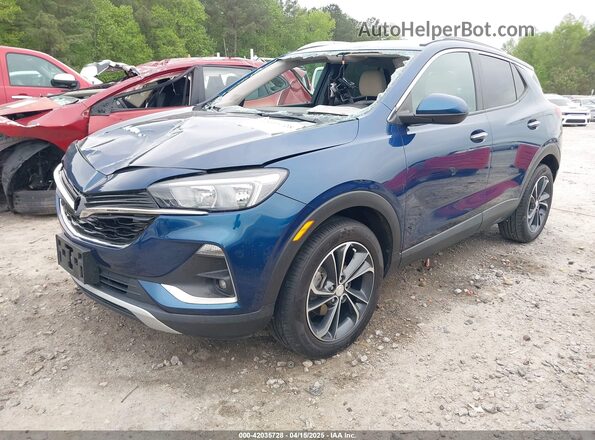 KL4MMDS23MB129334 2021 BUICK ENCORE Dark Blue Առջևի ձախ երեք քառորդ տեսարան