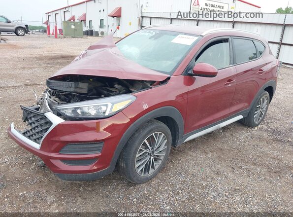 KM8J33AL7LU263374 2020 HYUNDAI TUCSON Burgundy Առջևի ձախ երեք քառորդ տեսարան
