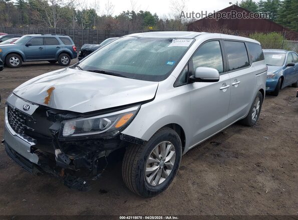 KNDMB5C11M6675162 2021 KIA SEDONA Silver წინა მარცხენა ხედი სამი მეოთხედიდან
