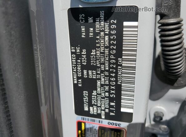 5XXG64J29PG225692 2023 KIA K5 Серебряный 