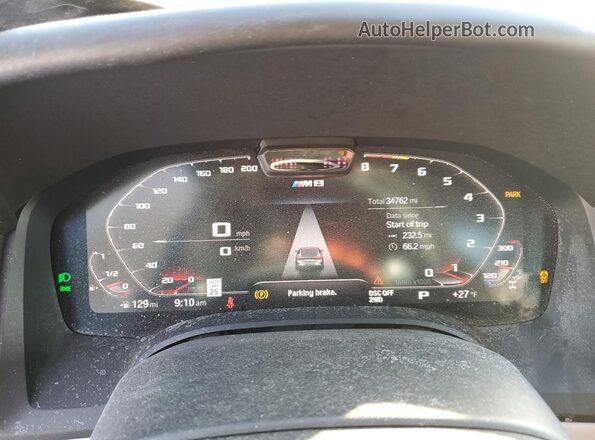 WBSAE0C07LCD01784 2020 BMW M8 Gray Vista del cuadro de instrumentos