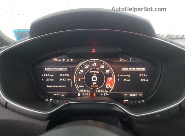 TRUC1AFVXG1033004 2016 AUDI TT Red Widok zestawu wskaźników