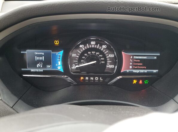 3LN6L5KUXKR634459 2019 LINCOLN MKZ Серебряный Вид щитка приборов