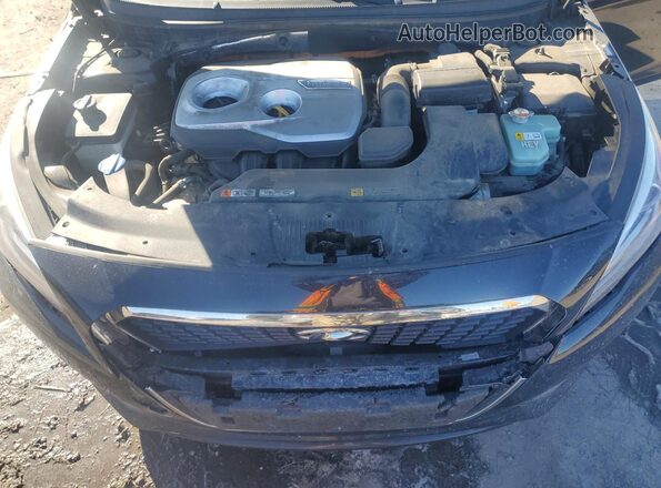 KMHE24L38HA067587 2017 HYUNDAI SONATA Черный Вид задней части салона