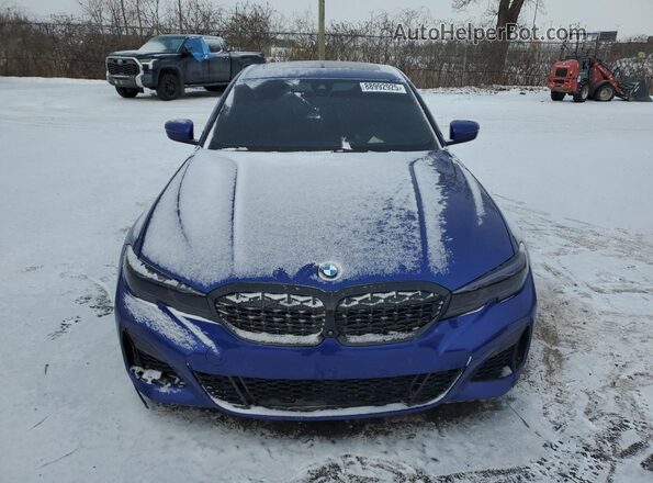 WBA5U9C07MFK40642 2021 BMW M3 Blue Դիմացի տեսք