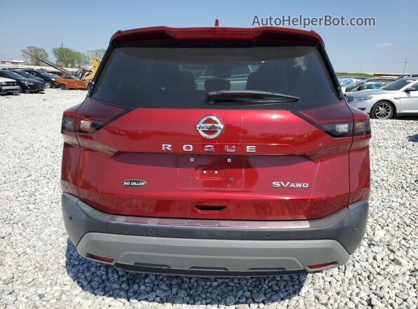 5N1AT3BB0MC724380 2021 NISSAN ROGUE Red Հետևի տեսք