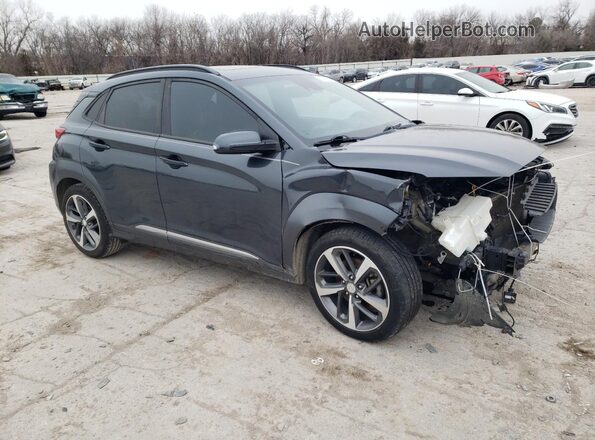 KM8K53A5XKU381496 2019 HYUNDAI KONA Gray 