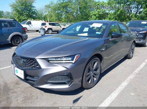 NJ4019E 2021 ACURA TLX Gray Առջևի ձախ երեք քառորդ տեսարան