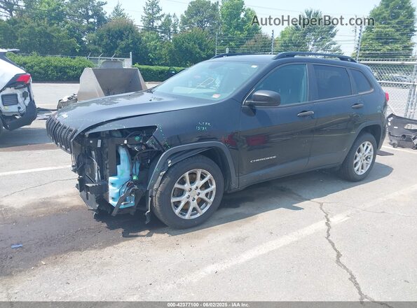 1C4PJLAB3HW603160 2017 JEEP CHEROKEE Черный Передняя левая четверть