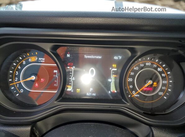 1C4PJXDN0SW517308 2025 JEEP WRANGLER White Vista del cuadro de instrumentos