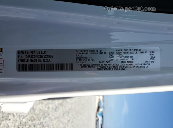1C4PJXDN0SW524906 2025 JEEP WRANGLER White Vista del compartimento del motor
