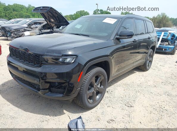 1C4RJKBG3S8634370 2025 JEEP GRAND CHEROKEE L Black წინა მარცხენა ხედი სამი მეოთხედიდან