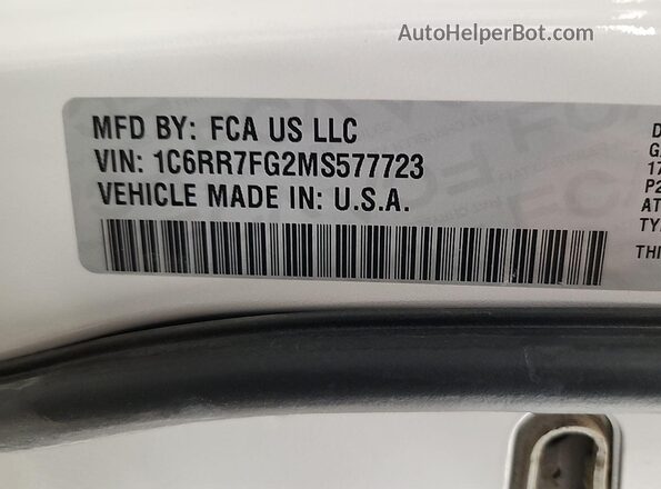 1C6RR7FG2MS577723 2021 RAM 1500 CLASSIC  