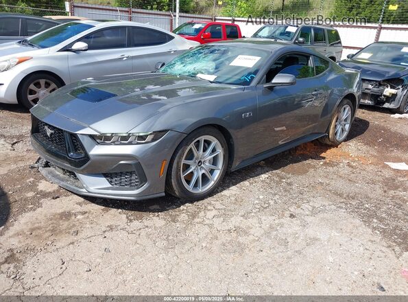 1FA6P8CF4R5436103 2024 FORD MUSTANG Black Առջևի ձախ երեք քառորդ տեսարան