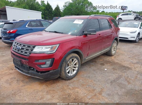1FM5K7D82HGA58909 2017 FORD FORD EXPLORER Maroon Przód lewy