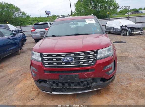 1FM5K7D82HGA58909 2017 FORD FORD EXPLORER Maroon Widok zestawu wskaźników