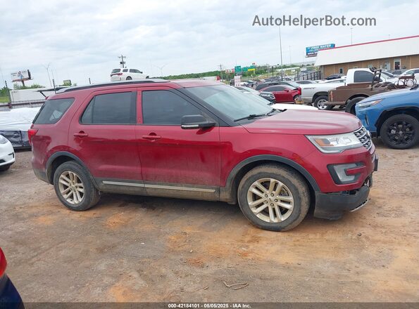 1FM5K7D82HGA58909 2017 FORD FORD EXPLORER Maroon Widok wnętrza z tyłu