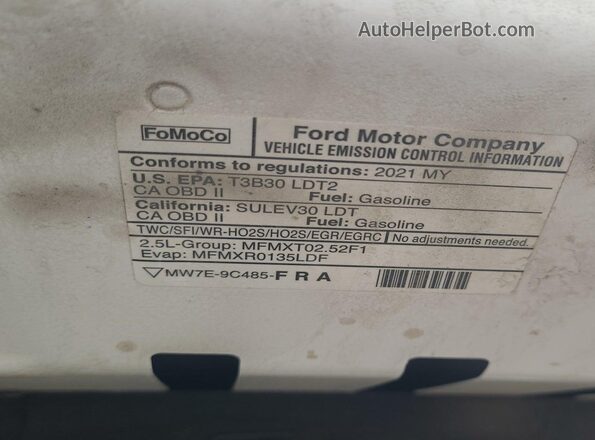 1FMCU0CZ5MUA53007 2021 FORD ESCAPE  Instrument cluster view