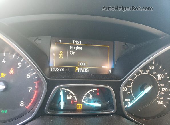 1FMCU0GD1HUD27100 2017 FORD ESCAPE Black ხელსაწყოთა პანელის ხედი