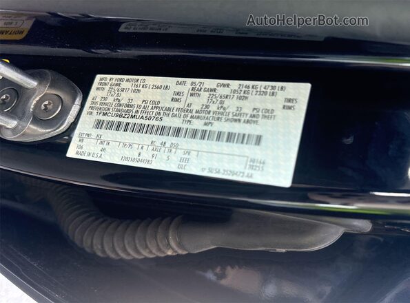 1FMCU9BZ2MUA50765 2021 FORD ESCAPE  Вид сзади