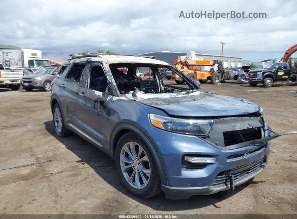 1FMSK7FH7MGC16722 2021 FORD FORD EXPLORER Blue წინა ხედი