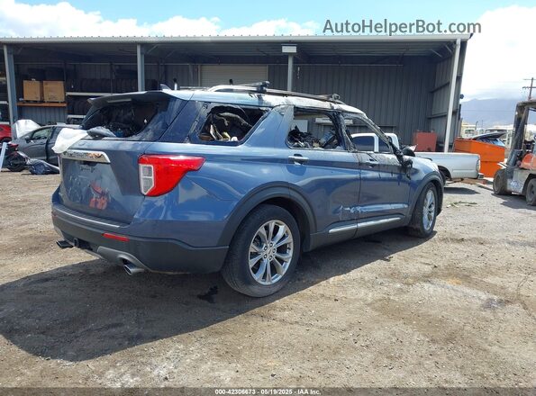 1FMSK7FH7MGC16722 2021 FORD FORD EXPLORER Blue უკანა მარჯვენა