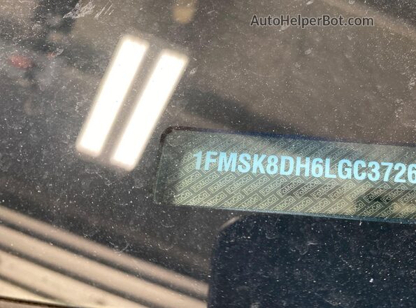 1FMSK8DH6LGC37262 2020 FORD FORD EXPLORER  წინა მარცხენა ხედი სამი მეოთხედიდან
