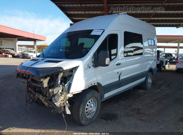 1FTBW2X81LKA64071 2020 FORD TRANSIT-350 White Առջևի ձախ երեք քառորդ տեսարան