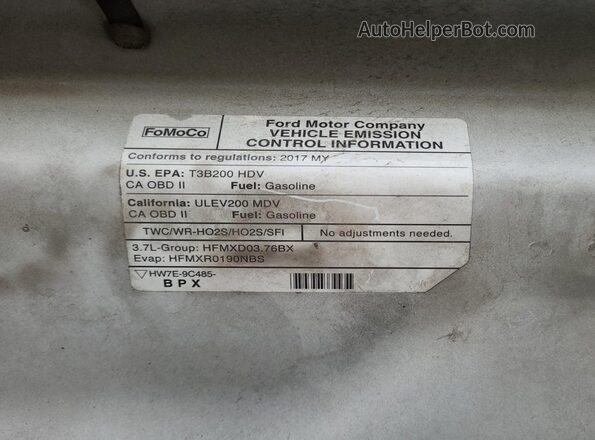 1FTBW2YM4HKB04856 2017 FORD TRANSIT  