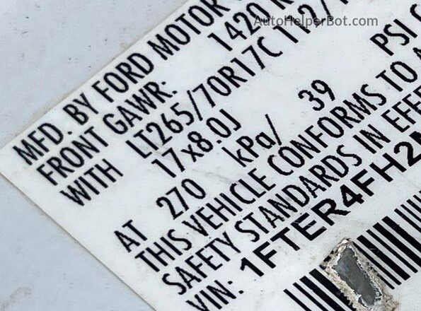 1FTER4FH2MLD82410 2021 FORD RANG  Vista de los asientos traseros