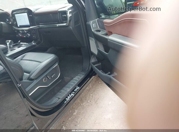 1FTEW1EP4MFA01378 2021 FORD F150 Black Widok wnętrza z przodu