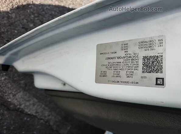 1GCWGAFG0L1190607 2020 CHEVROLET EXPRESS White 