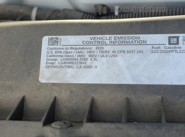 1GCZGGFP7L1276769 2020 CHEVROLET EXPRESS  Вид щитка приборов