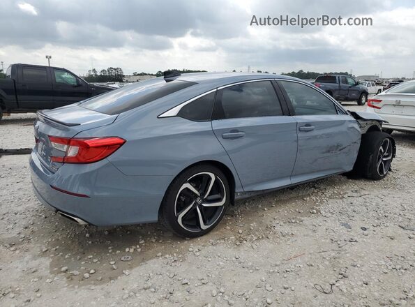 1HGCV1F49MA077417 2021 HONDA ACCORD Серый Задняя правая четверть