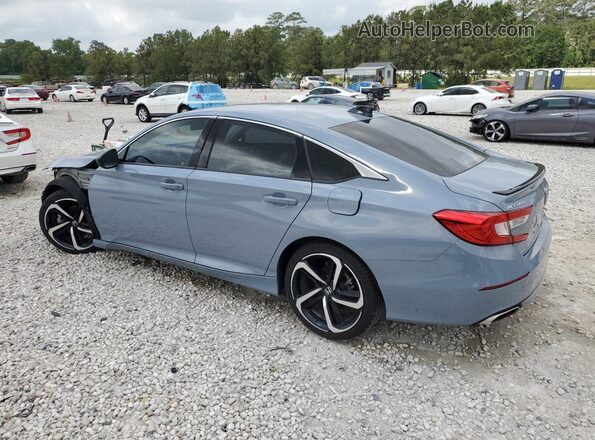 1HGCV1F49MA077417 2021 HONDA ACCORD Серый Задняя левая четверть