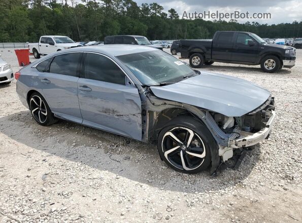 1HGCV1F49MA077417 2021 HONDA ACCORD Серый Передняя правая четверть
