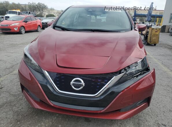 1N4AZ1CVXMC555250 2021 NISSAN LEAF Burgundy 