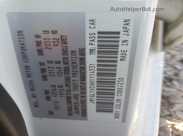 JM1GL1V5XH1114531 2017 MAZDA 6 White 