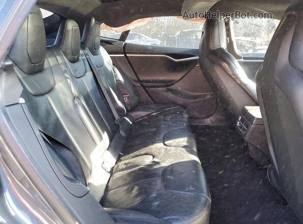 5YJSA1E1XGF129033 2016 TESLA MODEL Gray Вид задніх сидінь