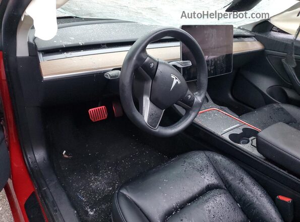 5YJ3E1EA6MF922723 2021 TESLA MODEL Red 